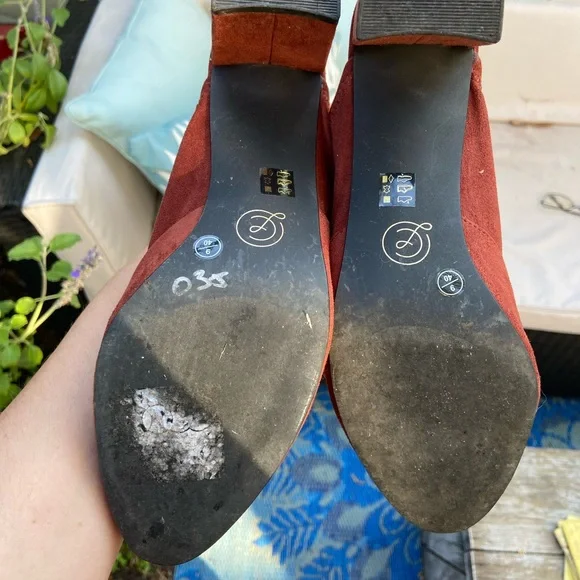 Chinese Laundry Rust Red Mule Block Heel 🌿 - Picture 7 of 8